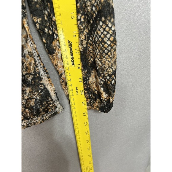 New Free People Out For The Night Long Sleeve Top in Snake Combo ~Size Small - Picture 11 of 16